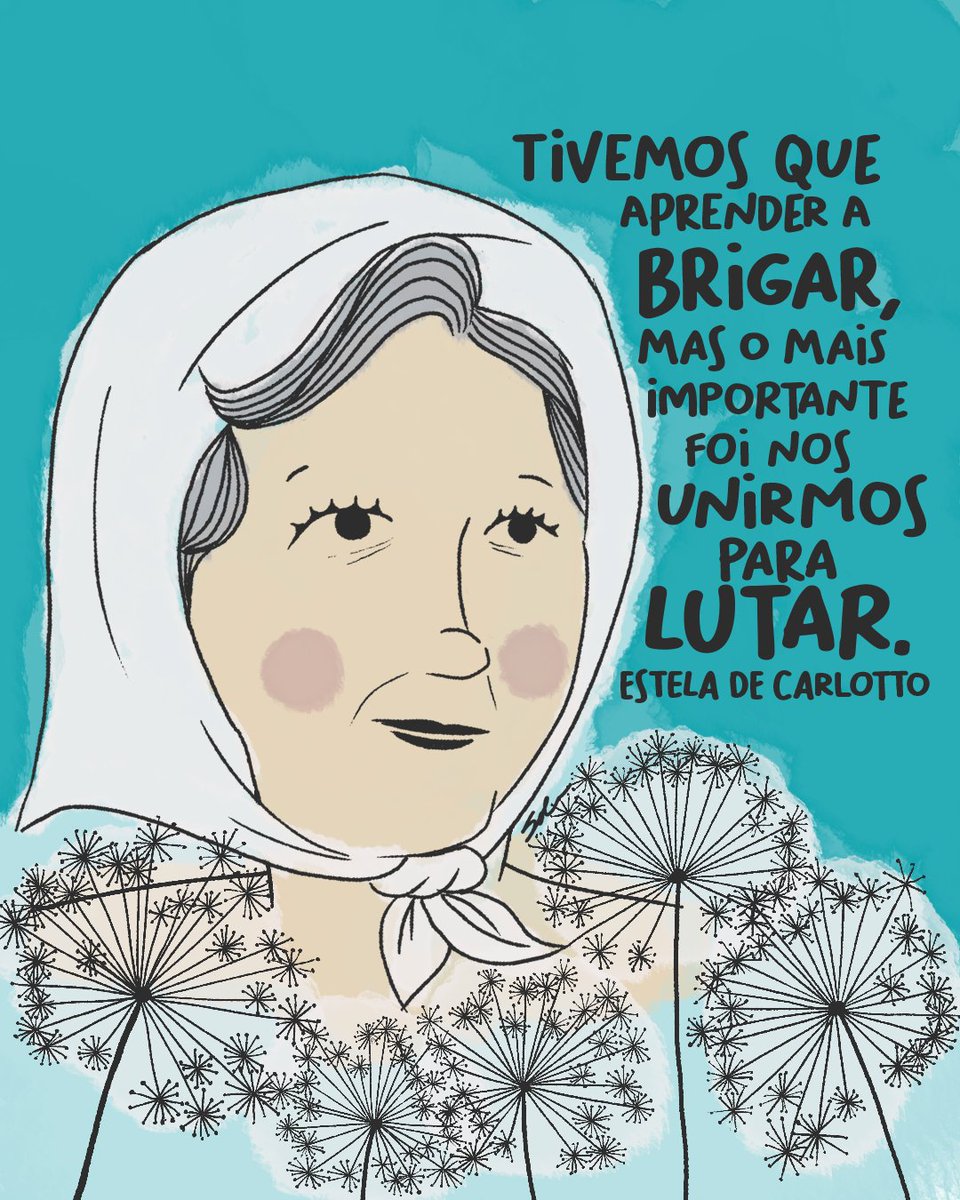 #mujeresquehacenruido 
#mulheresquefazembarulho 

#esteladecarlotto 

instagram.com/p/CpfW2dYOcqP/…

#abuelasdeplazademayo #abuelas43años #abuelas #mujeres #mulheres #women #ilustracion #ilustração #illustration #ilustradorasbrasileiras #ilustradoraschilenas #ilustradoraslatinas