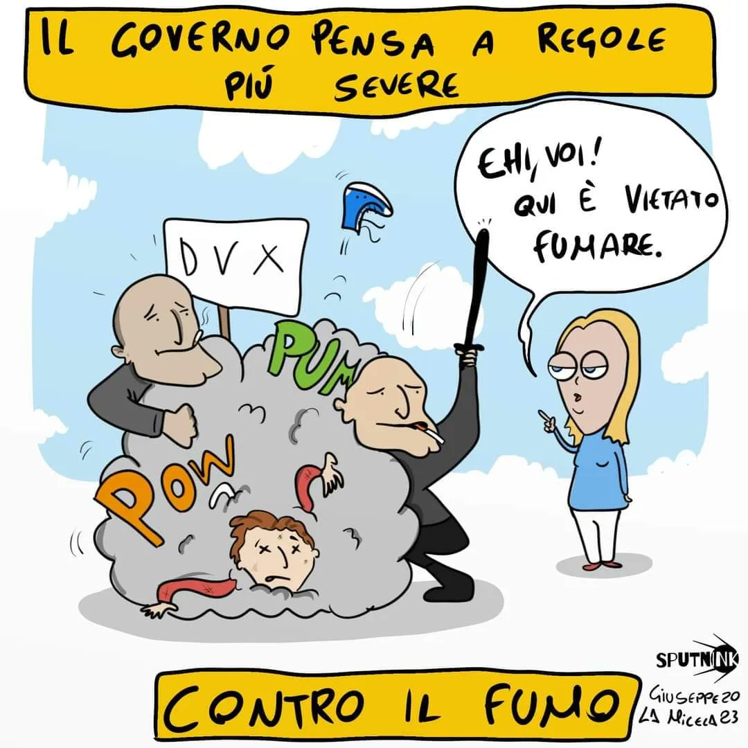 vignettisti's tweet image. Quanto gode il #GovernoMeloni a imporre divieti, infliggere umiliazioni e inviare spedizioni punitive!
L’ultimo se l’è inventato il ministro della salute, che ora propone lo stop totale al fumo all’aperto anche per le sigarette elettroniche 

Così Giuseppe La Micela

#sigarette