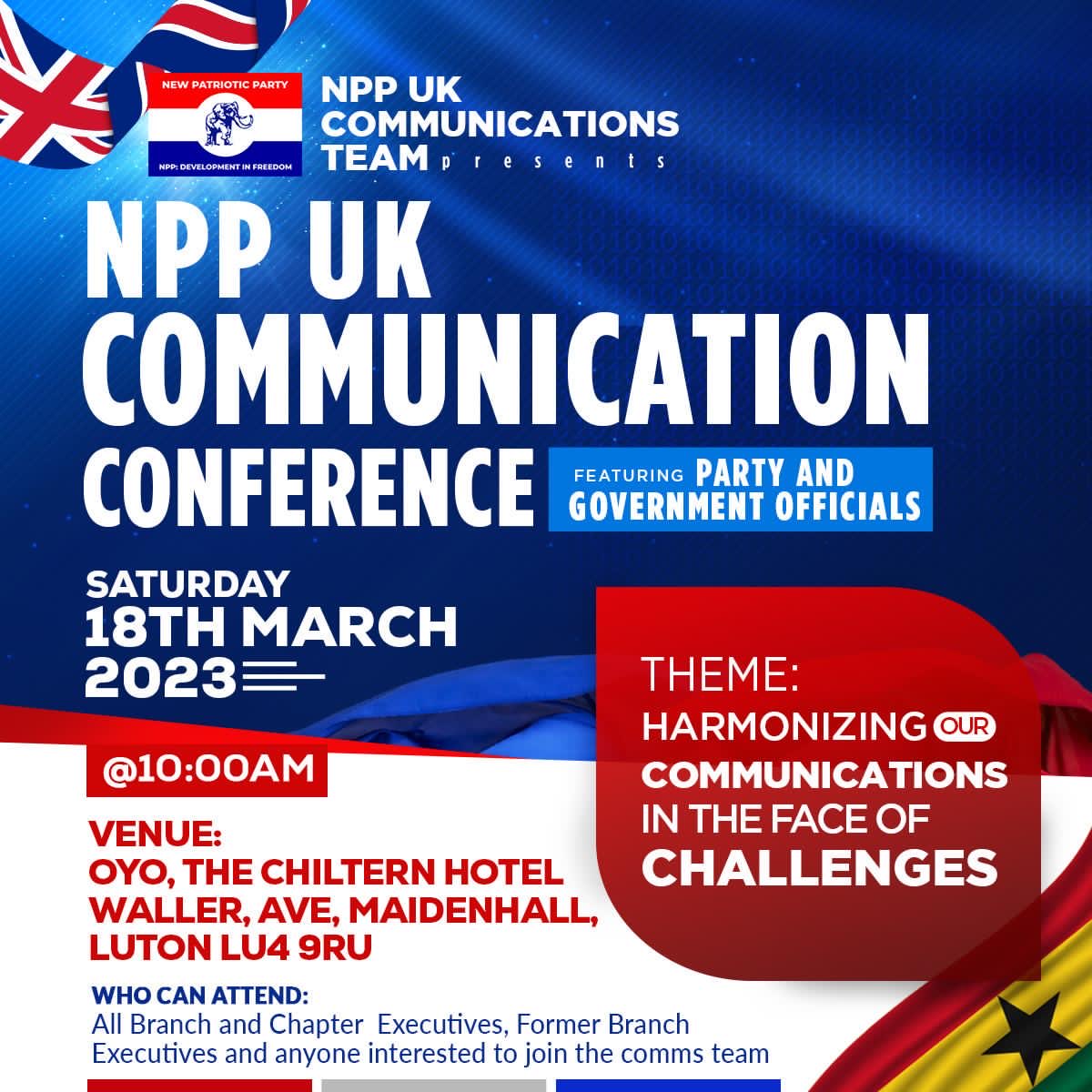 Let’s watch out ! Enhancing the capabilities of our communicators for victory in 2024. Kudos to the NPP UK Communications Officer and his able team. 

#BreakingThe8ThroughEffectiveComms