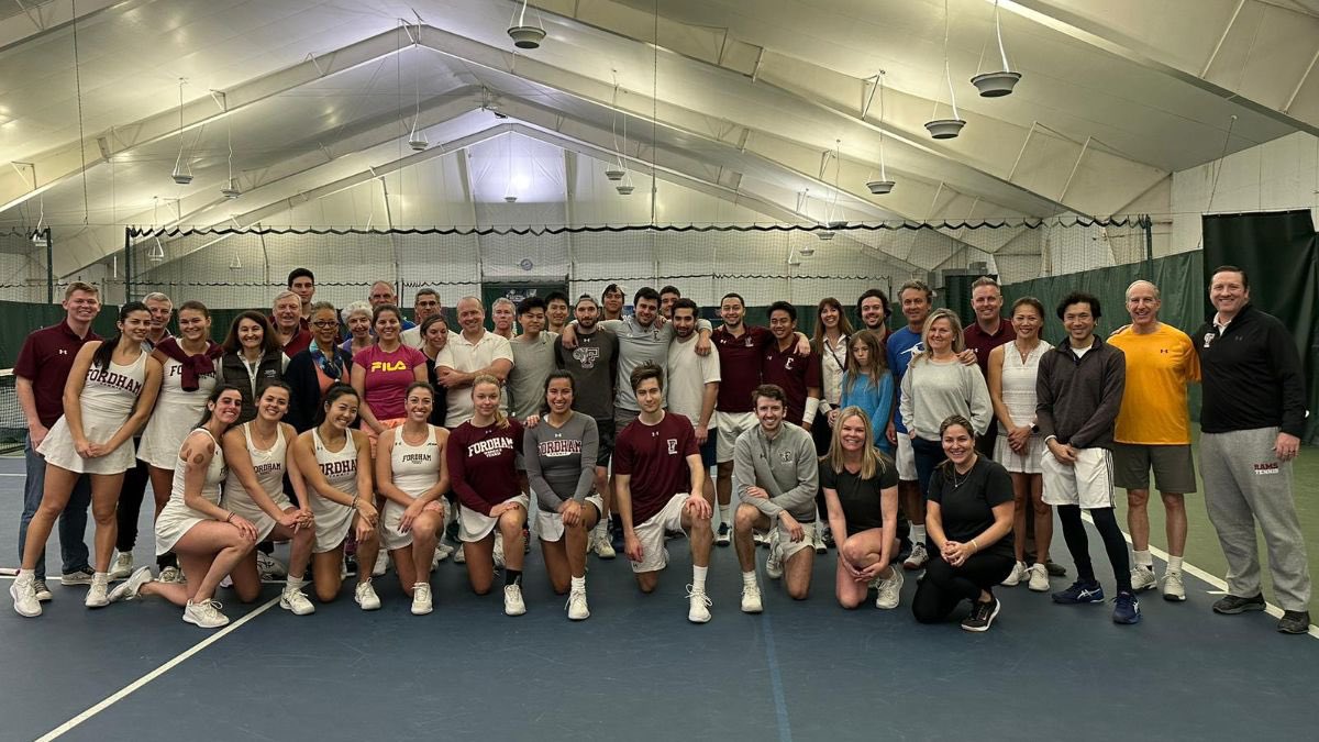 Cross-Court Pro Am Club Tournament for @fordhamtennis @FordhamWTennis @FordhamRams @Maroon_Club #Ramily #BronxBuilt Second Place finish for supporter Kim Onorato!!