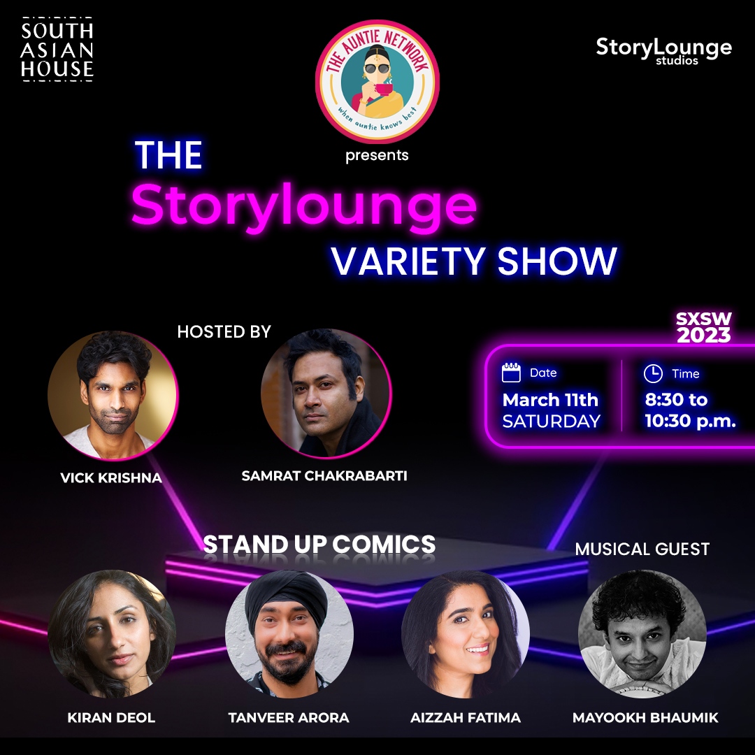 Want to make great @instagram @tiktok reels? 
Join @theauntienetwork @storyloungestudios @southasianhouse @sxsw 2023 on 3/11 w/ @hotvickkrishna @samratsee w/ a special lineup up of comics/musicians #southasianhouse #varietyshow #thereeldeal #theauntienetwork #comedyhour #sxsw2023