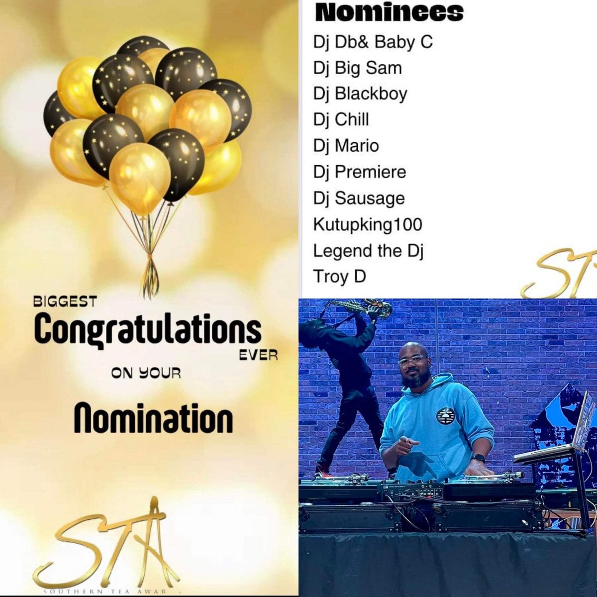#LeGeNdTheDJ 
✨️✨️✨️✨️✨️✨️✨️✨️
Nominated for another #SouthernTeaAward 
🏆🏆🏆🏆🏆🏆🏆🏆🏆🏆
@southernteamagazine  appreciate the recognition and nomination ! Thank you to all that nominated me !

#GoDjs #GoDjsLA #LeGeNdTheDJ #Turntablist #OpenFormat #DJLife