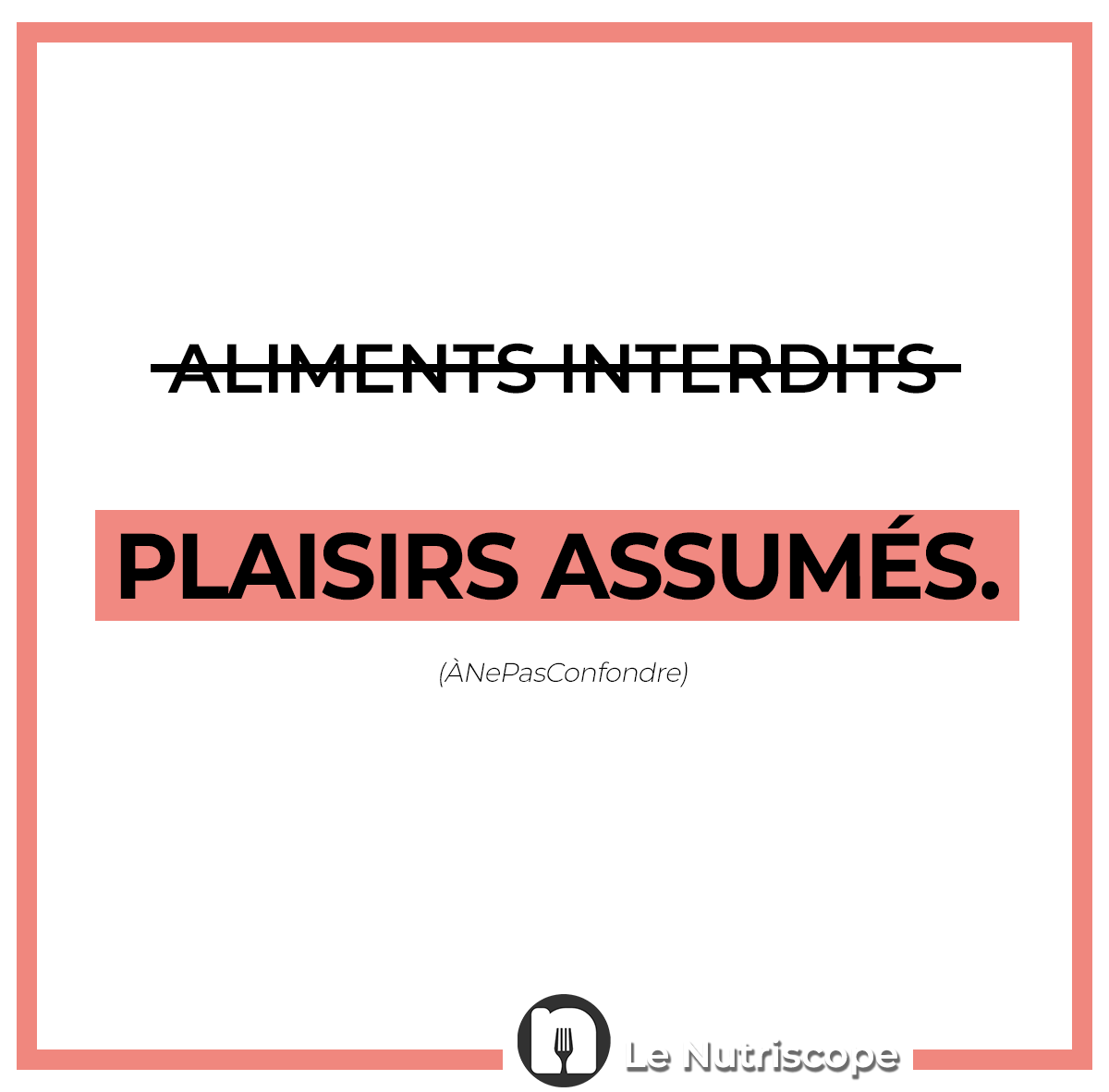 TOUS LES ALIMENTS ont une place dans une alimentation équilibrée. ✅✅✅
👉 Que ce soit parce qu’ils sont intéressants pour votre santé
👉 Ou parce que ce sont des aliments que vous aimez
👉 Il n’y a aucune raison de les interdire ! ✅✅✅

#mangersainement #mangermieux