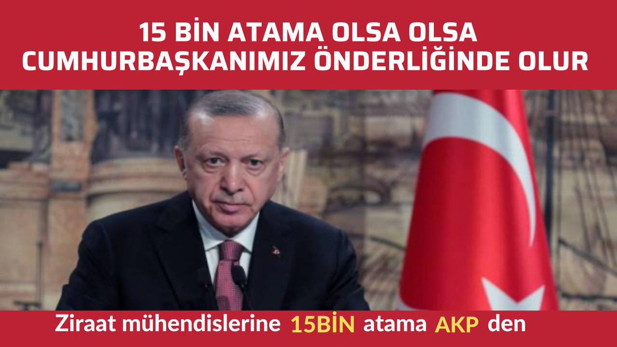 Taşı toprağı cennet vatanımın her köyüne bir ziraat mühendisi alımı istiyoruz Sayın Bakanım 
<a href="/VahitKirisci/">Prof.Dr.Vahit Kirişci</a> <a href="/NumanKurtulmus/">Numan Kurtulmuş</a> <a href="/fuatoktay/">Fuat Oktay</a> <a href="/ademdinc_/">Adem Dinç</a> <a href="/RTErdogan/">Recep Tayyip Erdoğan</a>  <a href="/hasandogan/">Hasan Doğan</a> <a href="/kilicdarogluk/">Kemal Kılıçdaroğlu</a> <a href="/meral_aksener/">Meral Akşener</a>
#CbZiraate15BinOnay