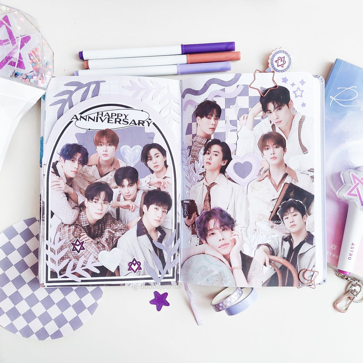 ddanabanana's tweet image. Some of my last spreads 🤧💜
.
.
.
ig: bubbujournal (⌒∇⌒)ノ"
#kpopjournal #astro #aroha #astrojournal