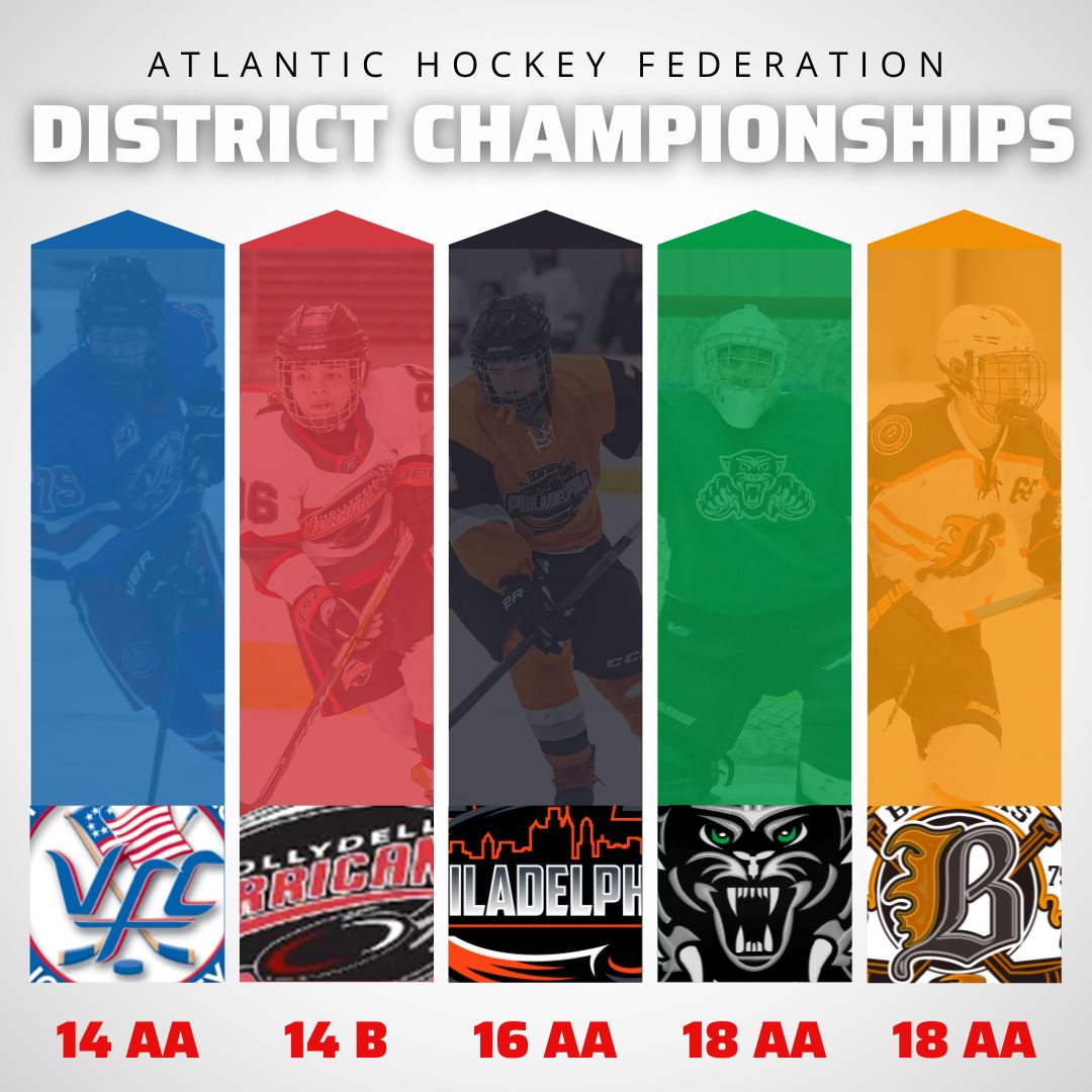 Congratulations to all the AHF teams advancing to the <a href="/AtlanticDistr/">Atlantic District</a> Tier II District and Affiliate Championships this weekend!

Valley Forge Colonials, <a href="/HollydellHurri1/">Hollydell Hurricanes</a>, <a href="/TPYHC/">TPYHC</a>, <a href="/JagsIceHockey/">Jaguars Ice Hockey Club</a>, <a href="/Blazer_Hockey/">Blazers Ice Hockey</a> 

atlantichockeyfederation.com/advancing-to-d…
