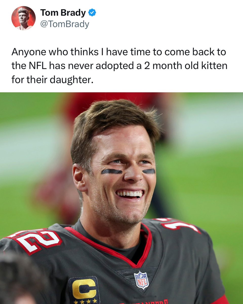 BleacherReport's tweet image. TB12 responds to recent rumors of him returning to the NFL 🤣❤️