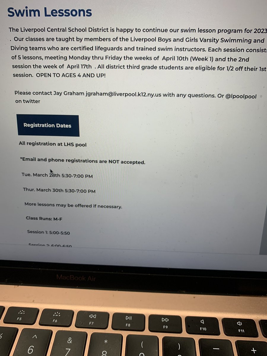 LPoolpool's tweet image. It’s almost time to sign up for this year’s swim lessons