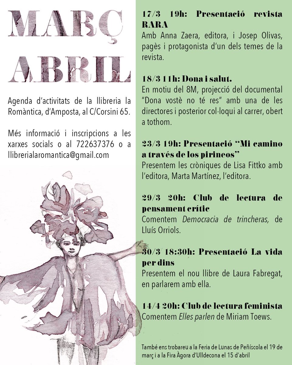 💐🐝Programació de març i abril🐝💐
#imaginasergestoracultural