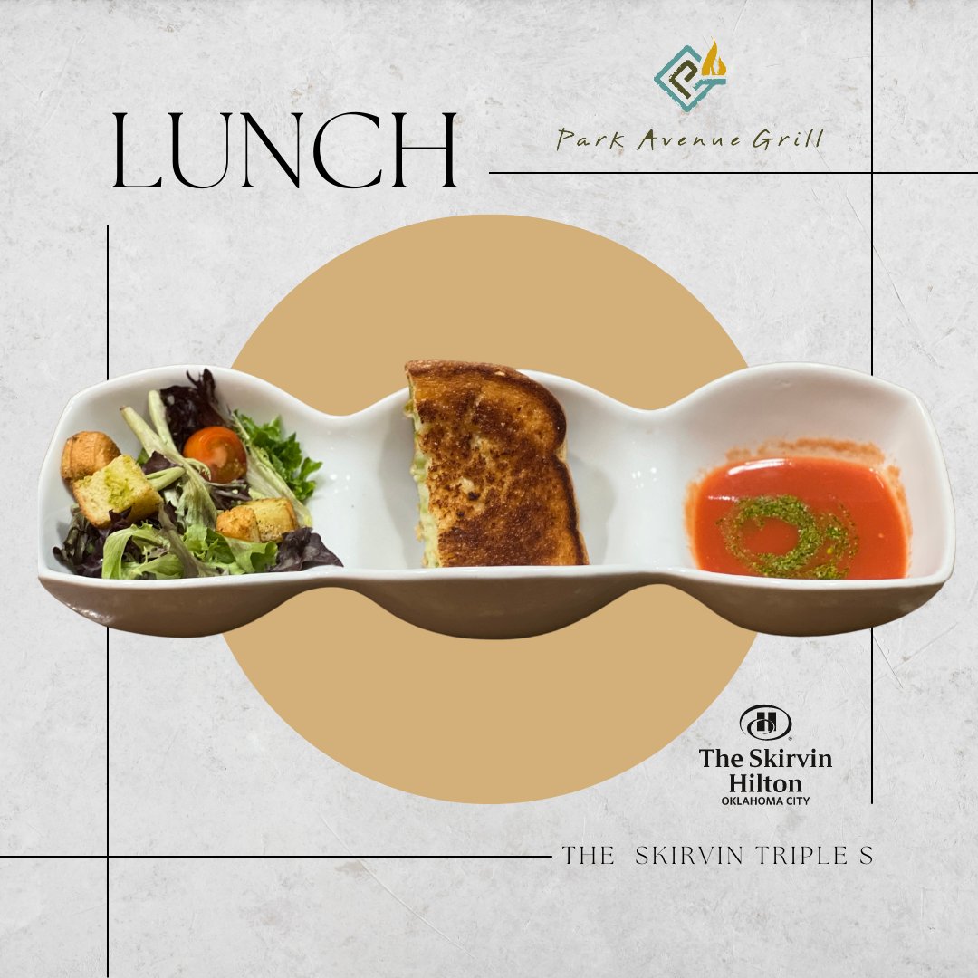 This week's Triple S is a classic for a reason. This week, enjoy a garlic grilled cheese sandwich, paired perfectly with our creamy, dreamy tomato soup. It's a match made in heaven...or Park Avenue Grill.