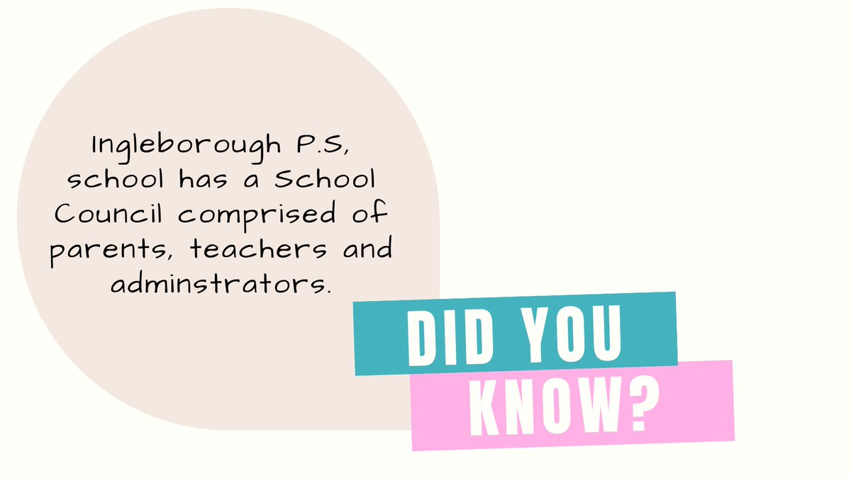 Did you know that Ingleborough Public School has a School Council comprised of parents, teachers &amp; adminstrators? Join us at our next meeting on Thurs. April 20th at 6:00 pm!