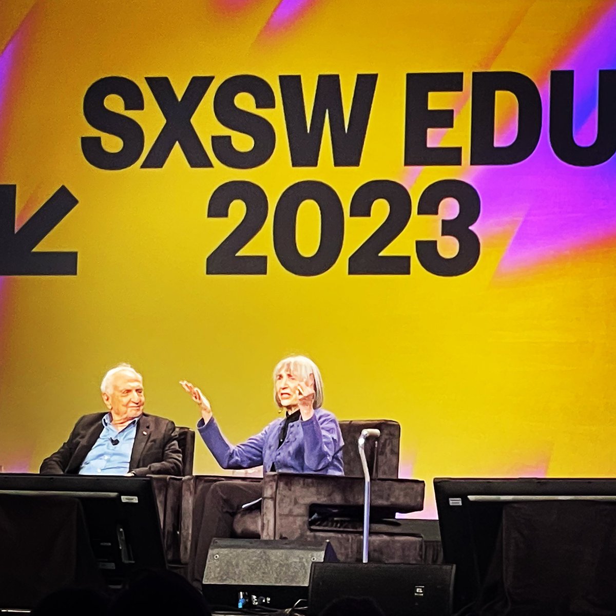 jen_hawn's tweet photo. Frank Gehry &amp; Doreen Gehry Nelson on learning and creativity https://t.co/becnInUInf