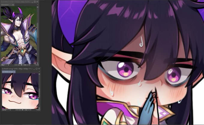LadysGusting1's tweet photo. Making emotes seem so easy till you're making them...
#Thresh #spiritblossom #sbthresh #LeagueOfLegends #LeagueOfLegendsFanArt #leaguetwt #ArtofLegends #emotes #emoteartist #twitchemotes #TwitchEmoteArtist #WIP https://t.co/qOWOe3M6d6