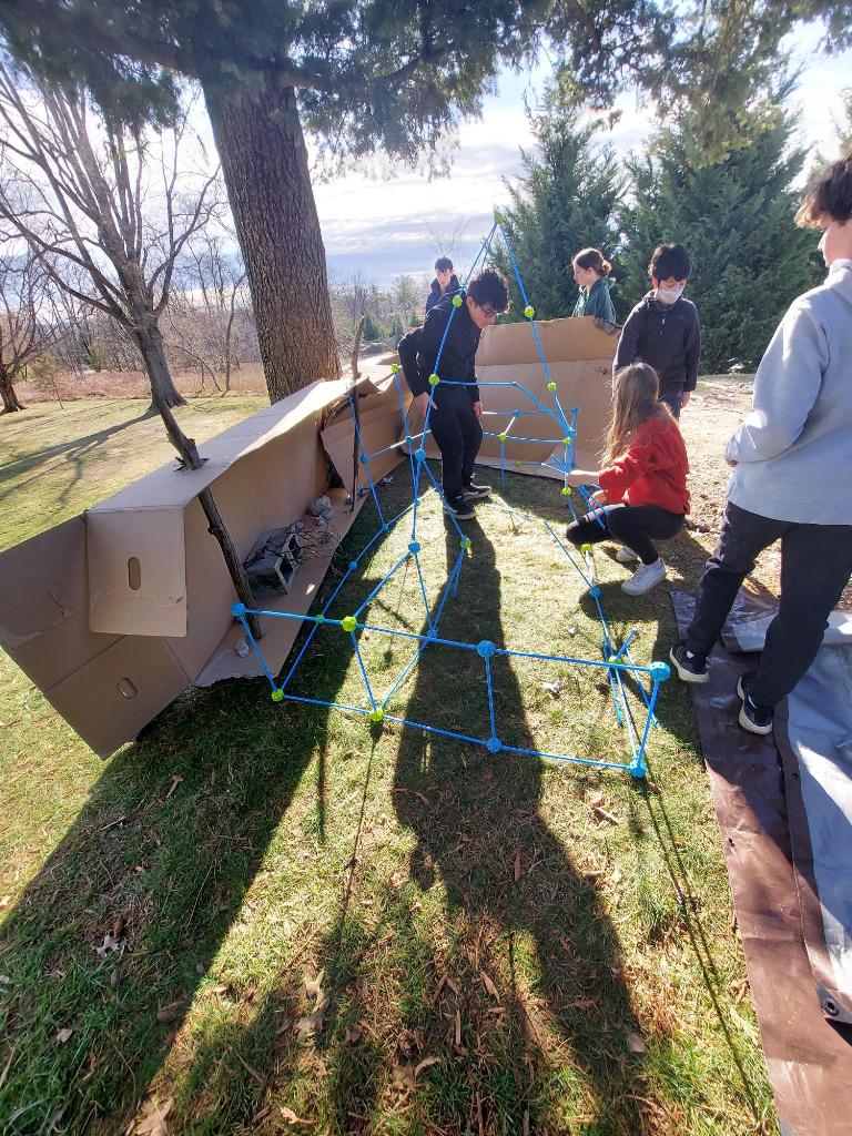 WVMSDragons's tweet photo. 7th grade Social Studies Ss conducted a  fort building competition after learning about Fort Necessity👷‍♀️👷‍♂️ Ss organized into divisions, planned, surveyed, and  competed to see which team built the most strategic fort under given time restraints #BringHistoryAlive #WVMS #LMSD https://t.co/dtJ2iQ97iO