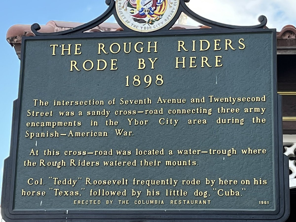 tcbrown88's tweet photo. Not so rough nor much of a rider but following the trail of the real Rough Riders - the #YborCity stop! #TampaBay https://t.co/xG5rzm7Psm