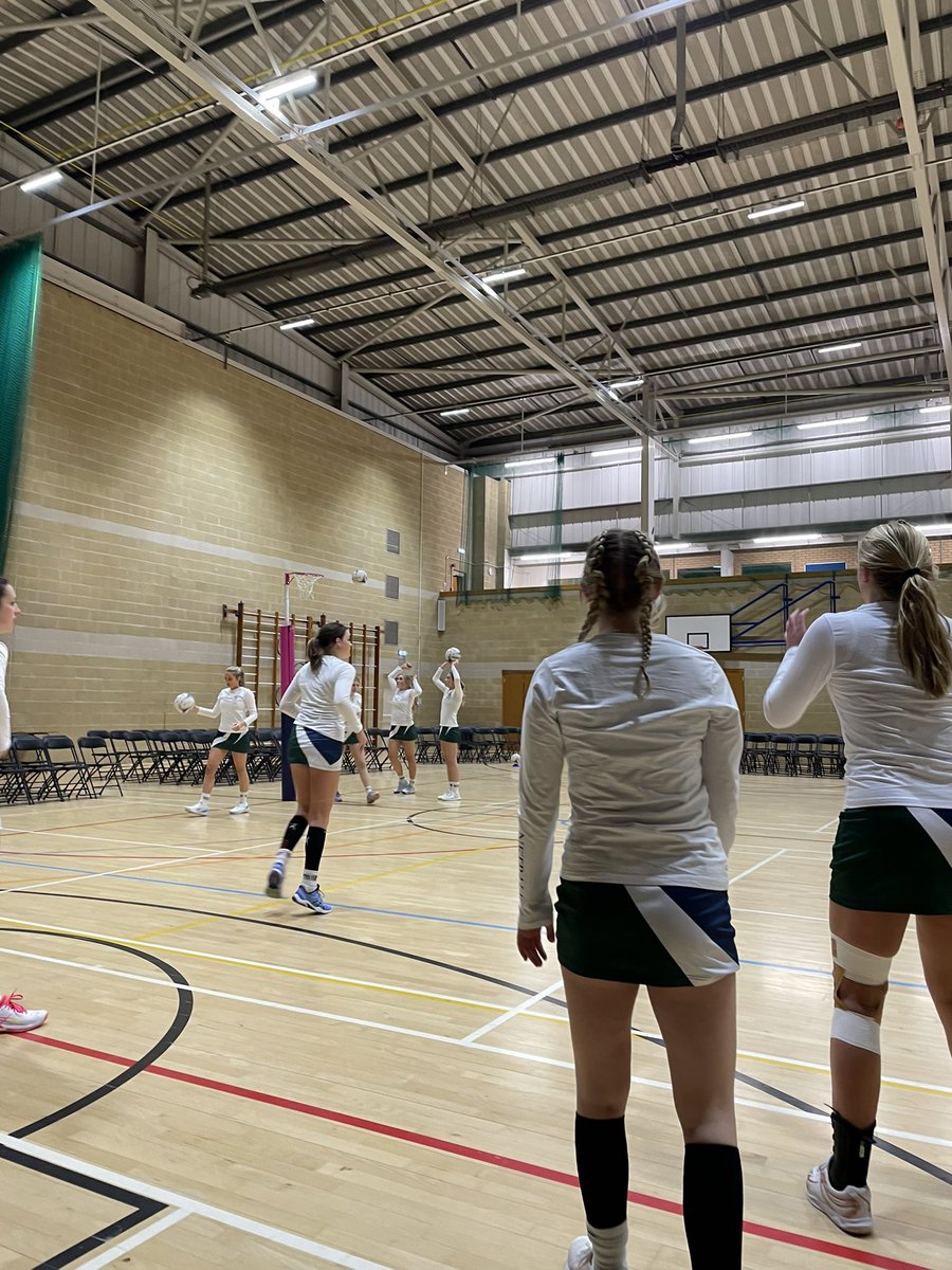 Excitement is building as our @MalColNetball 1st VII warm up!! #malcolproud #ballers