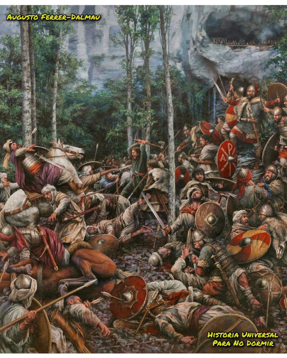HUniversal_PND's tweet photo. 🎨 “La primera victoria” de Augusto Ferrer-Dalmau.

En esta obra, la última, del pintor español podemos ver como el artista imagina fue el enfrentamiento entre las tropas astures del noble Don Pelayo y las musulmanas de Al Qama en el angosto valle de Cangas de Onís. https://t.co/NvMNIBTncF
