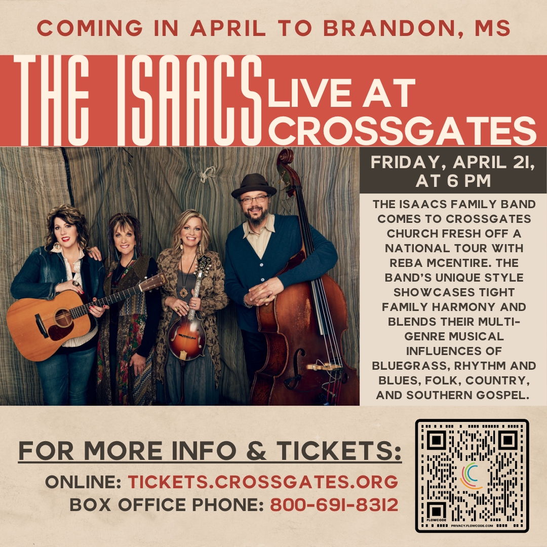 crossgatesbc's tweet photo. The Isaacs Live at Crossgates on Friday, April 21, at 6 PM! Get your tickets now at https://t.co/elNa8ffV8B or by calling the box office at 800-691-8312. https://t.co/JRAgMQyv2o