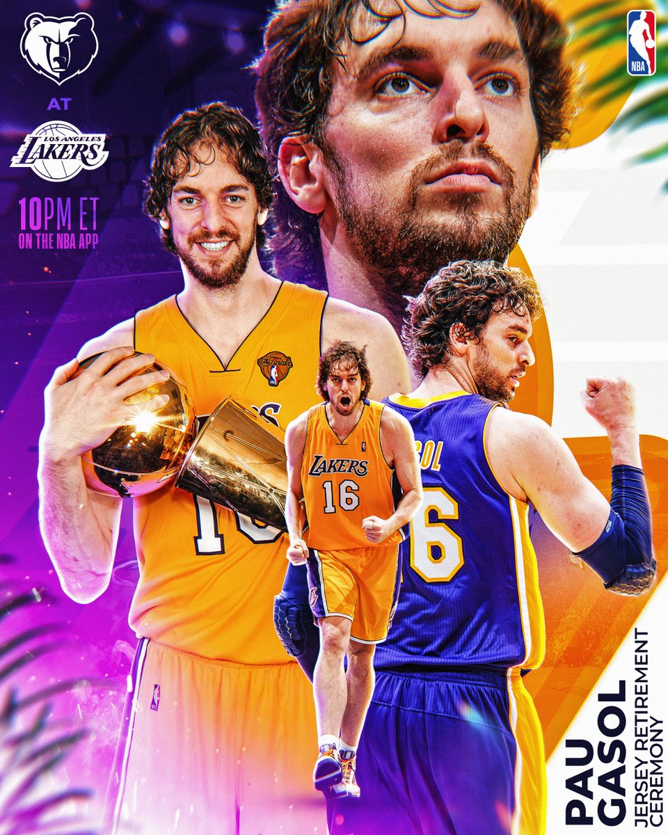 NBA on Twitter "The Lakers honor paugasol for his jersey retirement