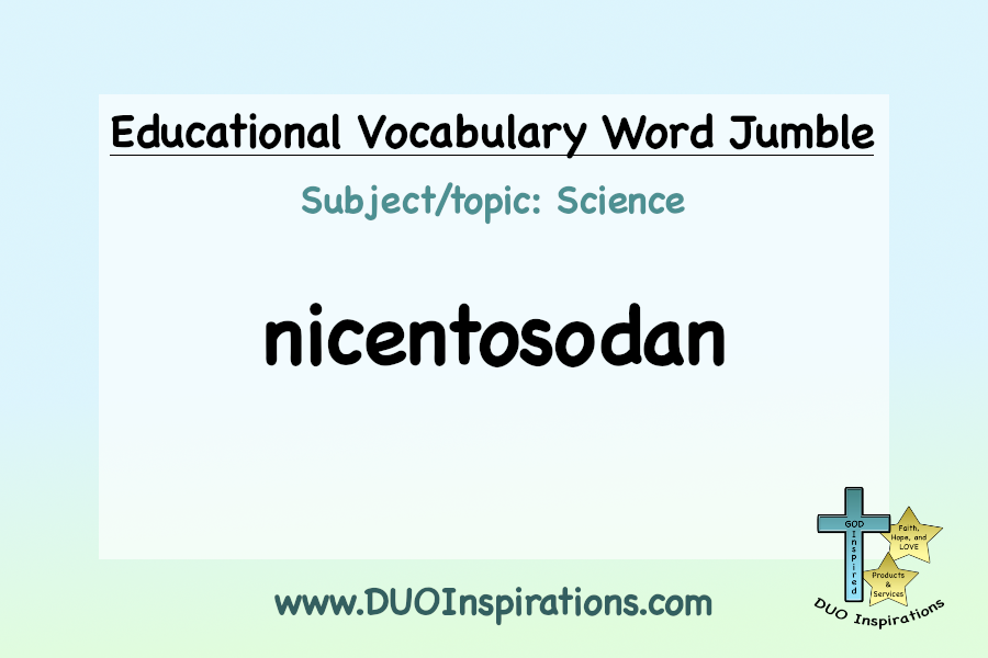 Hi friends.  I hope you enjoyed the last one.  Here is the next #educational #vocabulary #word jumble.  Do you know the word?  Enjoy!  #learning #learningfun #wordgame #DUOInspirations