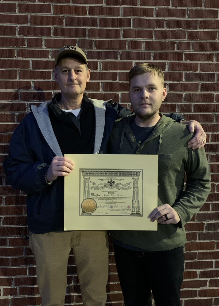 Sergeant Josh Isner, in on a brief leave, was recently presented with his Scottish Rite Membership Patent

Thank you, SGT ￼Isner, for your service - and welcome to the Scottish Rite!