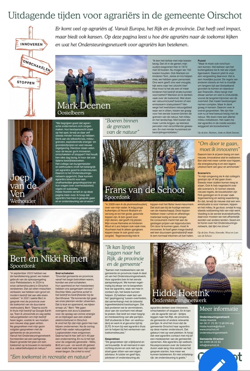 Ondersteuningsnetwerk Oirschot helpt veehouders in transitie. Hoe?👇