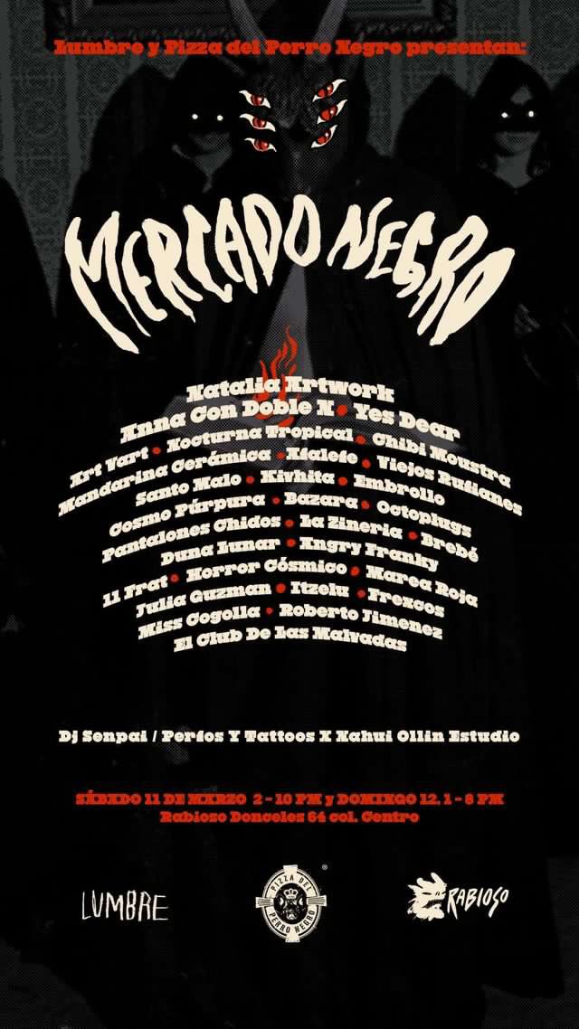 Este sábado estaré participando en el #MercadoNegro de Pizza Perro Negro 
En Rabioso Donceles 64 col. Centro. 

Nos vemos por allá!!!❤️‍🔥