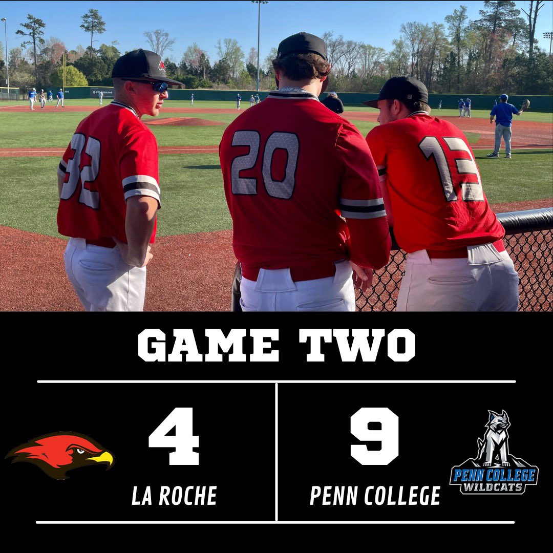 Final score from today’s doubleheader. The Redhawks split the day against Penn College. Josh Dreyer pacing the offense with 3 homeruns on the day. We’ll be back to work on Thursday. 💪🏼
