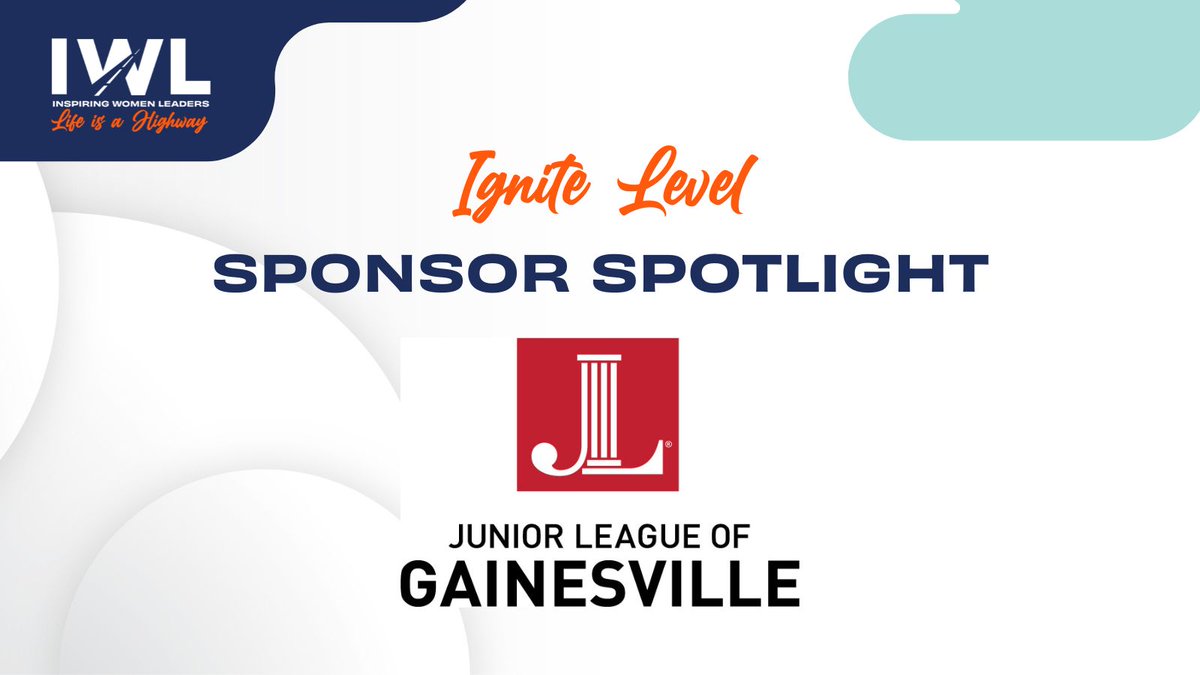 A big IWL welcome to the <a href="/JLGainesville/">Junior League of GNV</a> for being an Ignite level sponsor for 2023!

The Junior League of Gainesville is creating real change in Alachua County by advancing social activism-focused projects that directly benefit our local community! gainesville.jl.org