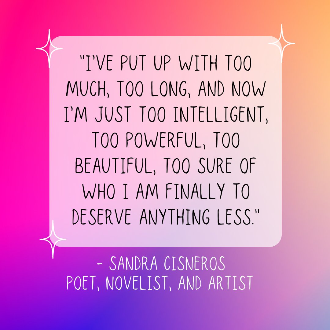 What are your thoughts on this quote? In what aspects can this quote relate to your life?

#latinasafehouse #sandracisneros #quotes #reflections