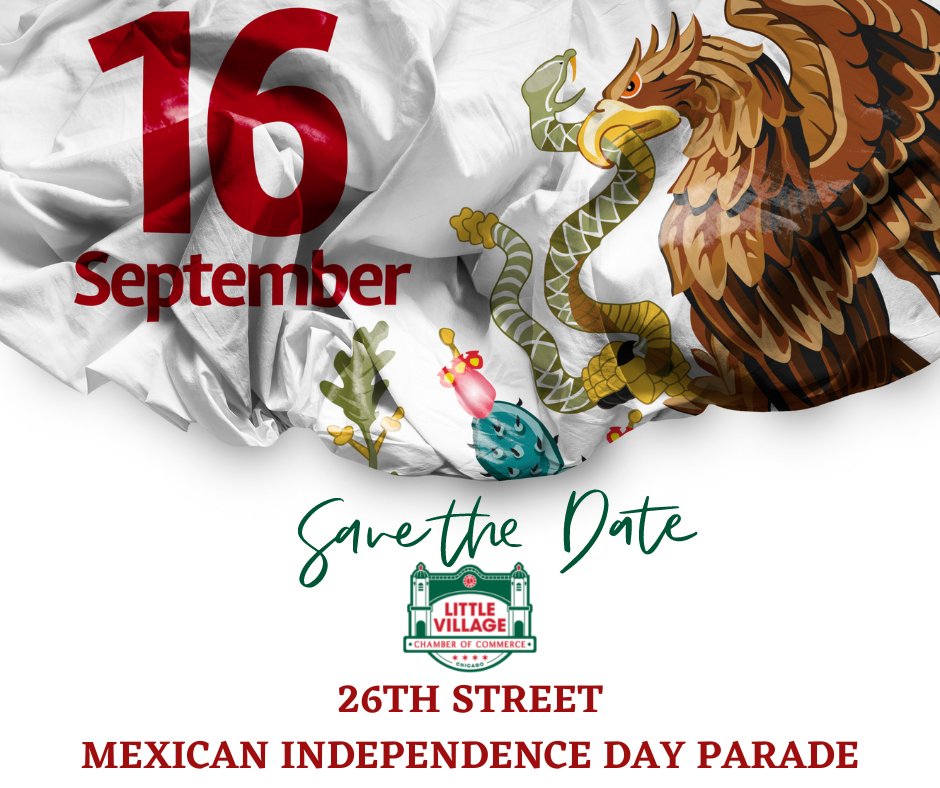 26thStChamber's tweet photo. SAVE THE DATE: LVCC a new date and theme for the 2023 26th Street Mexican Independence Day Parade. The annual parade will kick-off  at noon on Mexican Independence Day, Saturday, September 16, 2023. https://t.co/bJiLTCEBzw
