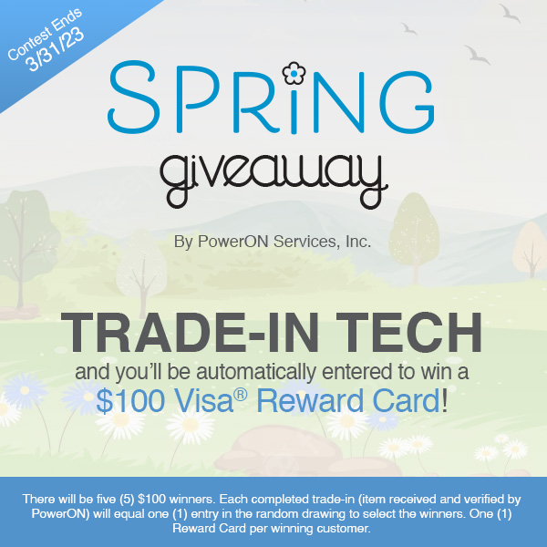 PowerONServices's tweet image. #SpringGiveaway

Trade in your 💻  📱, and you'll be automatically entered to win a $100 Visa® Reward Card.

ow.ly/ZVJn50KxcVI

#Spring #Giveaway #GiveawayAlert #Contest #ContestAlert #SelliPhone #SellMacBook #SelliMac #PowerON