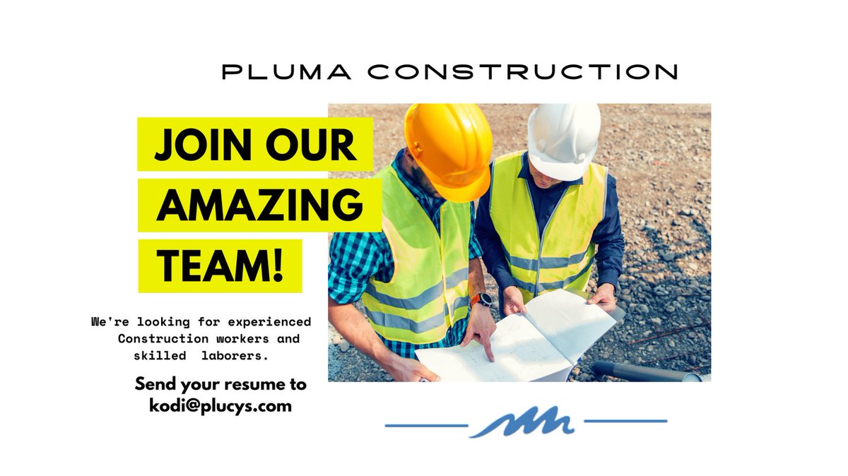 Pluma Construction tweet media