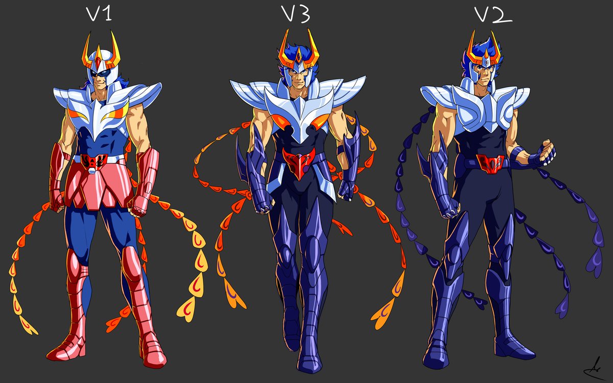 All the versions of Ikki that I tried to do some time ago in my style, which one do you prefer? #SaintSeiya