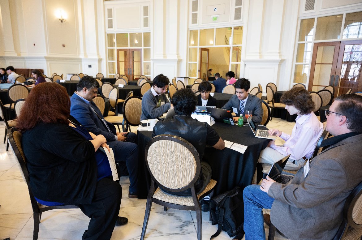 Hunt_Institute's tweet photo. Our teams are currently finishing their data dashboard, and are getting ready to present to our judges! We can’t wait to see what they’ve come up with! #NCDatathon https://t.co/fiXfs9vDyr