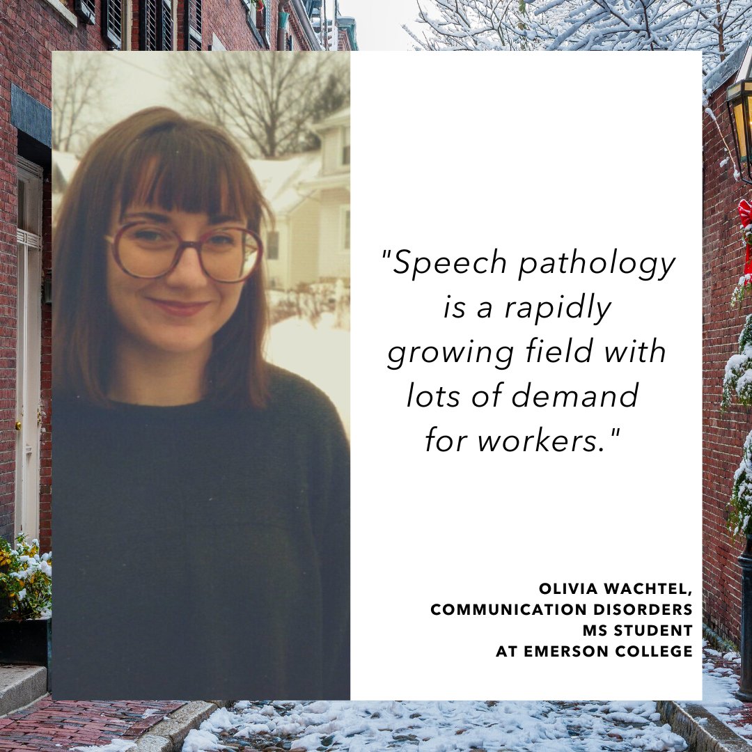 Last week we met Olivia, our Grad Life Blog Writer and a first year student in the Communication Disorders program. 

Learn more about her daily experience at Emerson College, career aspirations and the field of speech pathology in our new blog:

websites.emerson.edu/grad-life/2023…