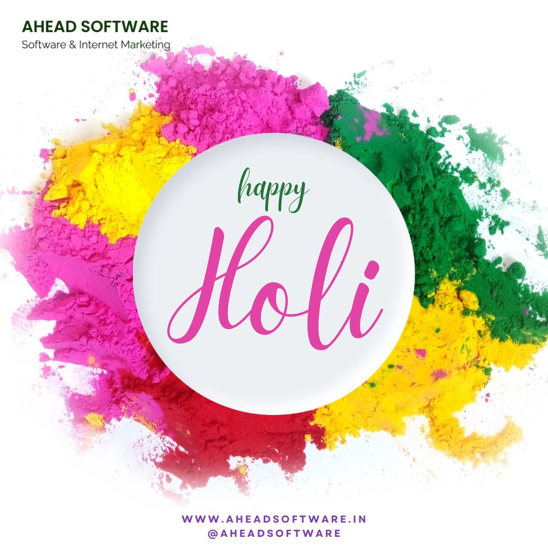 aheadsoftware's tweet photo. Wishing you a very HAPPY HOLI from AHEAD SOFTWARE. Enjoy this beautiful colourful festival with loved one. 

#HoliFestival https://t.co/pGPz131MC0