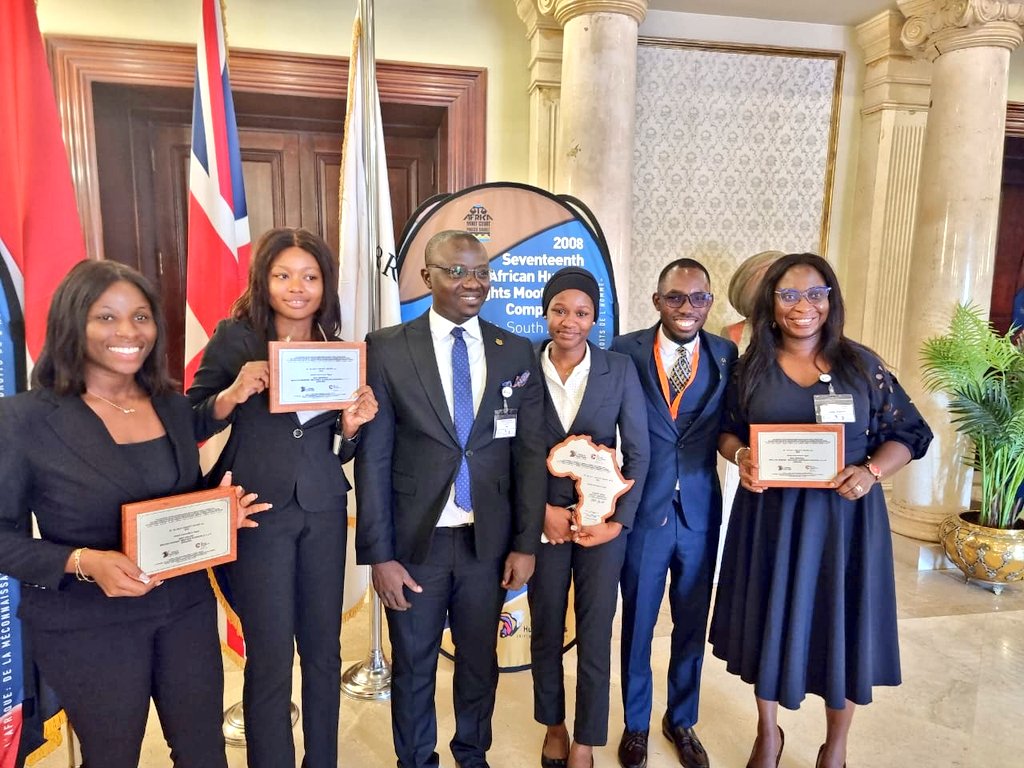 AfricaFactsZone's tweet photo. Kwame Nkrumah University (KNUST) won the 2022 All African Human Rights Moot Court Competition in Cairo, Egypt. https://t.co/K9m8aNfjtk