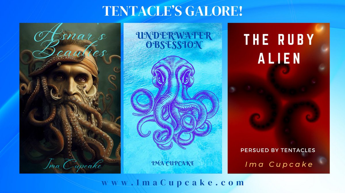 ImaCupcakeToo's tweet photo. Love #TentacleMonster stories? Check out these #sciFiErotica titles on #KindleUnlimited:
🐙 https://t.co/Z2blipFfAS
🐙 https://t.co/QNywAgiya2
🐙 https://t.co/2Koo8BHDki
#smuttykindleunlimited #aliensmut #ShortStory #QuickRead #OneHandReads
#TentacleErotica https://t.co/O2tX5KXIFt