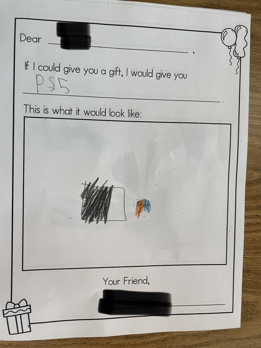 JillianMWISE's tweet photo. When it is someone's birthday, everyone gets a worksheet where they draw what they would like to gift them. When done, all the pages get stapled together to make a birthday book for them to take home. I love this idea!
#YHSWISE2023 #WISE #Education @YHSMrsMero https://t.co/T3cXUfpV9G