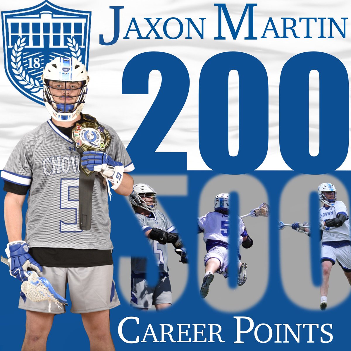 An unique and special milestone reached. Jaxon Martin is the first player in program history to reach 2️⃣0️⃣0️⃣ Points! #BoroBoys