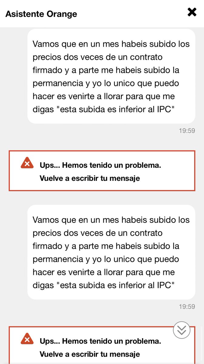 EmoBHuesca's tweet photo. @orange_es increible la poca vergüenza que teneis... https://t.co/gPPUUdHA8W