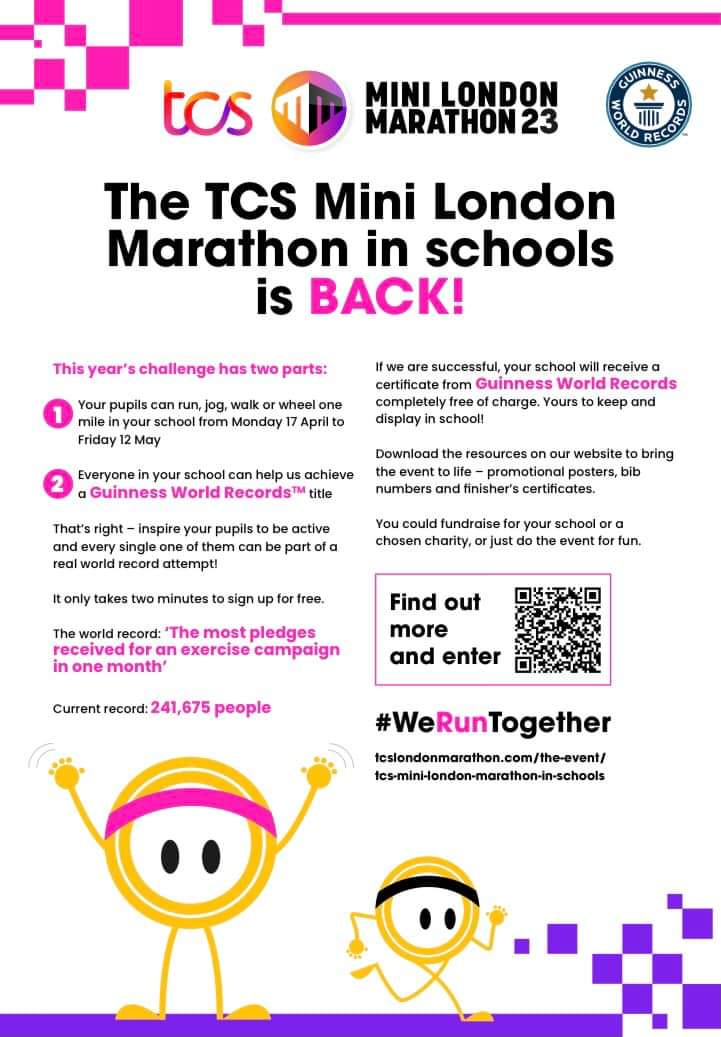 GHuddPE's tweet photo. No brainer for schools here. It's free!!
Who is joining??

@LondonMarathon @TeachersRunClub @WeAreERC https://t.co/8VNuHBckcU