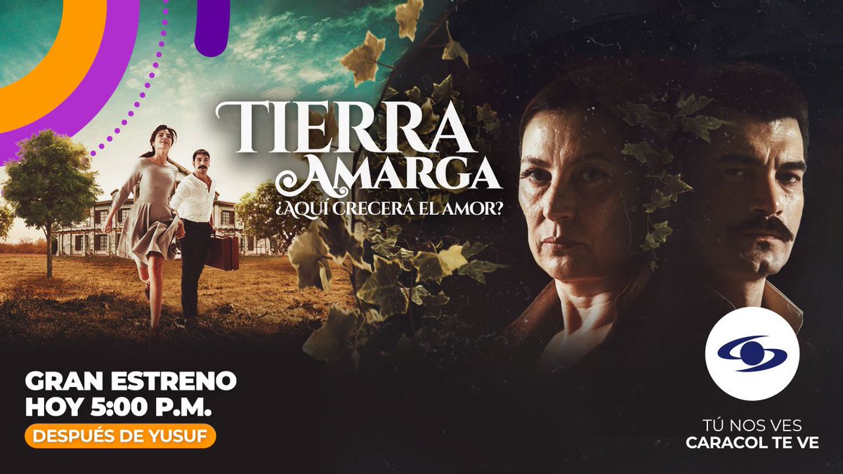 ¡Colombia 🇨🇴: #TierraAmarga Gran Estreno Hoy 5pm por <a href="/CaracolTV/">Caracol Televisión</a>! #BirZamanlarÇukurova #HilalAltinbilek #MuratÜnalmış #VahidePerçin #UğurGüneş
