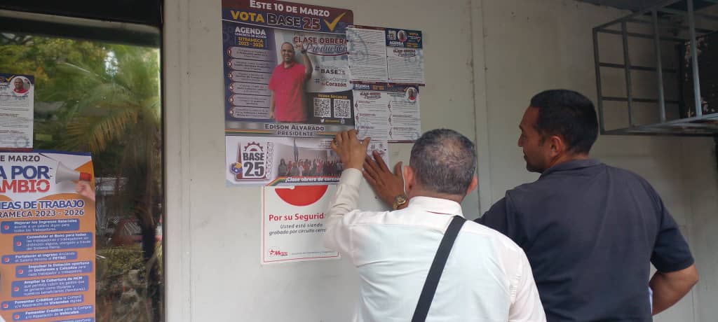 SitramecaB25's tweet photo. #Base25 continúa desplegada por todas las áreas del @metro_caracas, vamos juntos a la victoria este 10 de marzo. Ejerce tu derecho para elegir a la nueva Junta Directiva de nuestra Organización Sindical.
¡No te quedes sin Votar!
#TodosSomosBase25
#ClaseObreraDeCorazon https://t.co/Ch7gqzRC50