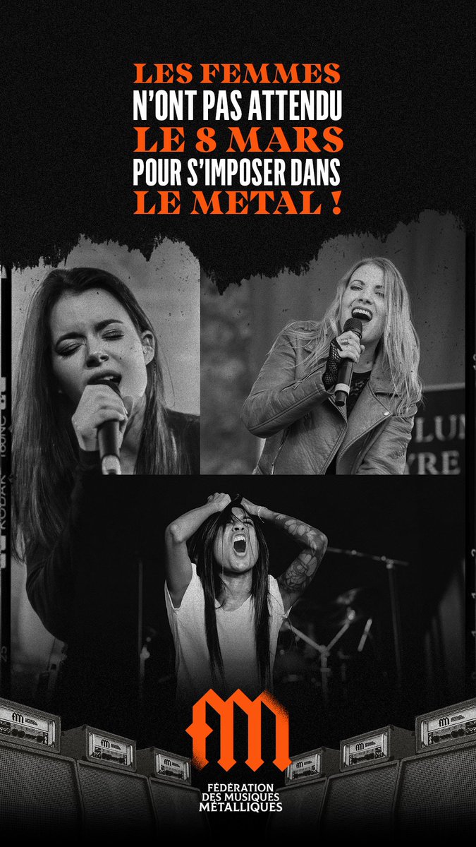 #JournéeInternationaleDesDroitsDesFemmes toute l'année !
#andmetalforall
Celia Odc ODC 
Sampriti Pillay <a href="/pointmortband/">Point Mort</a> 
Ombeline Duprat <a href="/AsylumPyre/">Asylum Pyre</a> 
Crédits photos: Lykh'Arts/Chazo/Minh Ho
Créa <a href="/Brewster_studio/">Brewster_Studio</a>