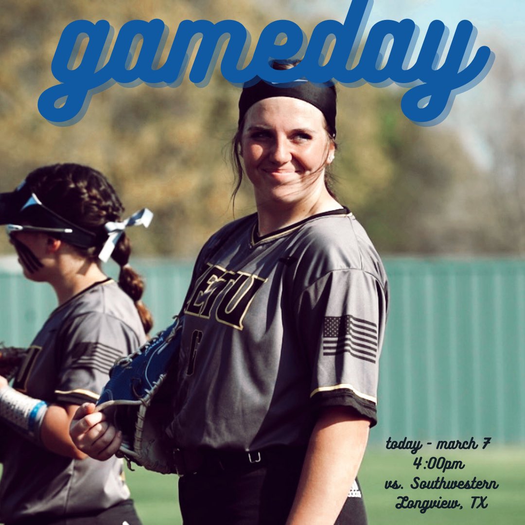LETUSoftball's tweet photo. got some game day sass for you 🤭 
📆 Today - March 7th 
📍Longview, Tx 
🆚 Southwestern  
⏰ 4:00pm
🎥 https://t.co/Ha7ZERIdJh
#Stingem🐝 https://t.co/SfRg8lv4aD