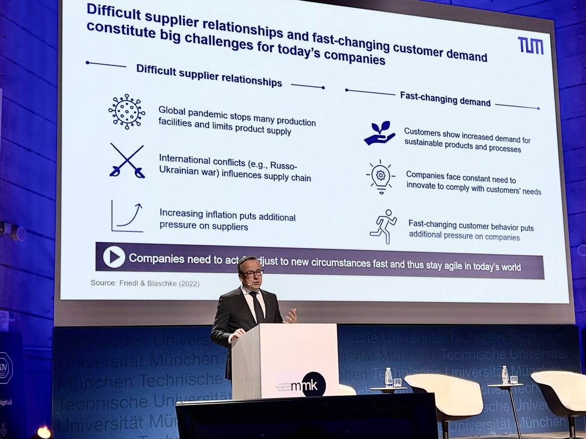 Prof. Dr. Gunther Friedl, Dean TUM School of Management: #mmk30
Difficult supplier relationships and fast changing consumer demand constitute big challenges for today’s companies. 
Process Mining helps in finding solutions.<a href="/TU_Muenchen/">TU München</a> 
<a href="/tumschool/">tumschool</a> 
<a href="/MarketingTUMSOM/">Marketing TUM School of Management</a>