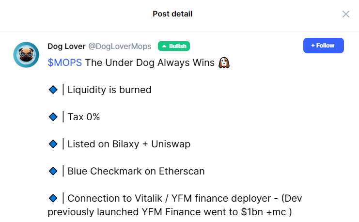 MopsProject's tweet image. Like and Share on CMC 
coinmarketcap.com/community/post…