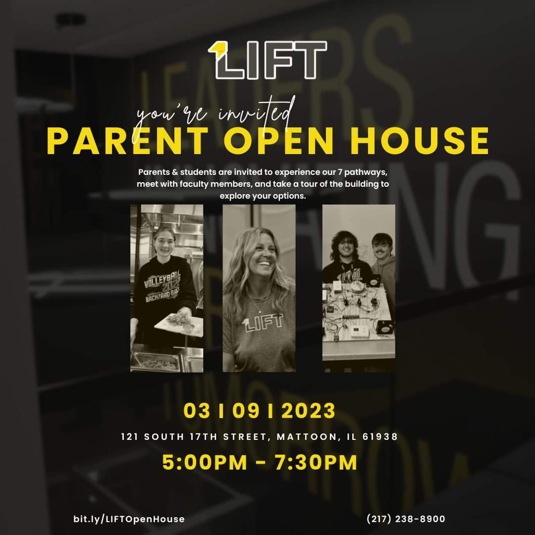 liftcentralil's tweet photo. Explore what it means to be a student at LIFT during our Parent Open House event! Current and prospective parents &amp; students can experience our 7 pathways, meet with faculty members, learn about the programs offered, and take a tour of the building to explore your options https://t.co/TU7SD8wWWw